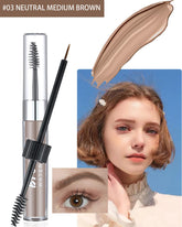 Waterproof Tinted Eyebrow Gel Kit- Long Lasting Smudge Proof Liquid Brow Color Makeup, 24H Highly Tinted Eye Brow Cream, Sweatproof Eyebrow Gel With Brow Razor Brush & 24 Pcs Brow Stencil -03 Brown